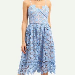 Lace Cami A-Line Midi Dress